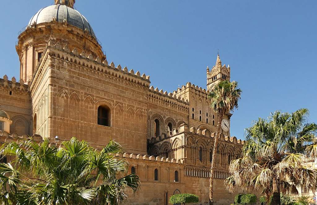 palermo sicily view of the cathedral