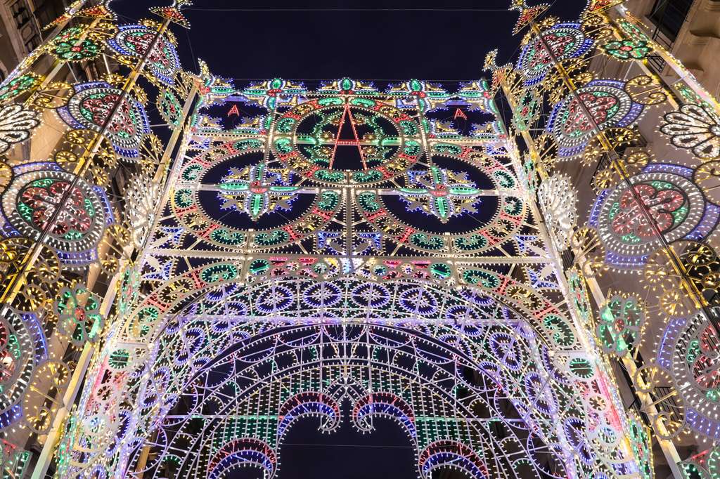 Lights in Catania during Sant'Agata Feast