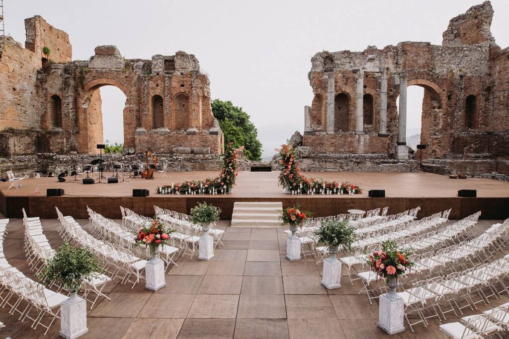 Taormina theatre symbolic wedding