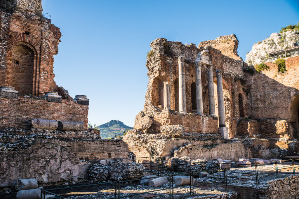 View of ancient theatre Taormina