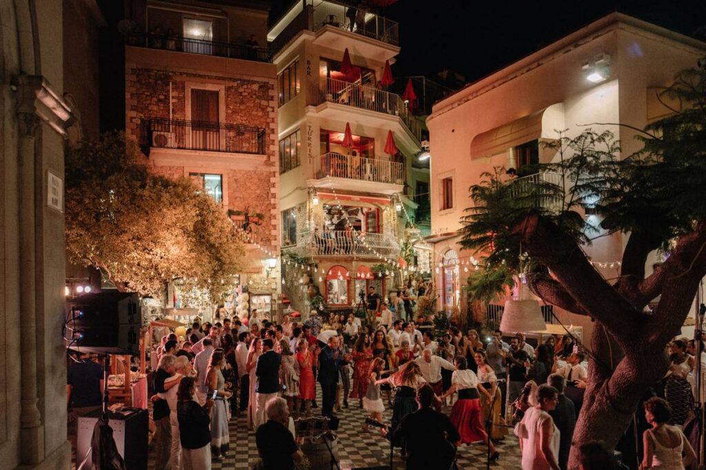 wedding party in Castelmola